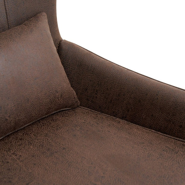 English Elm Suede Leisure Chair with Gold Foil Embossed Relief Pattern for Office or Study Room W2901P557757