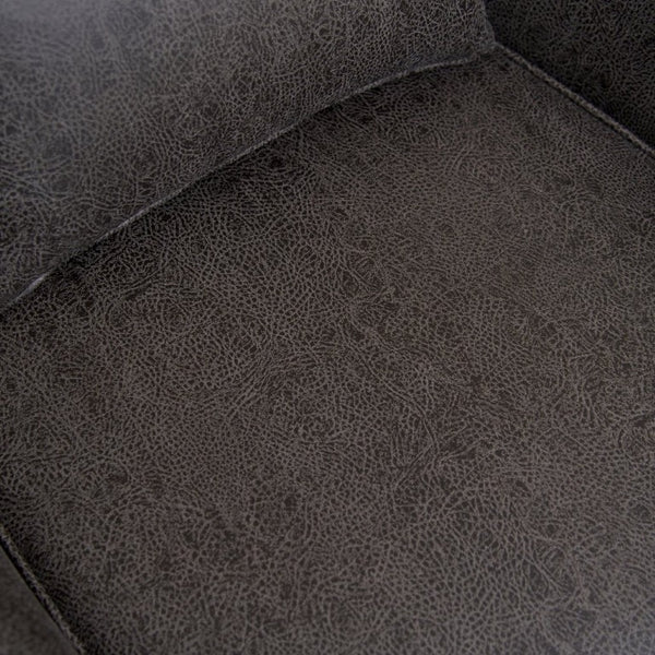 English Elm Suede Leisure Chair with Gold Foil Embossed Relief and Ergonomic Curved Back for Study W2901P557758