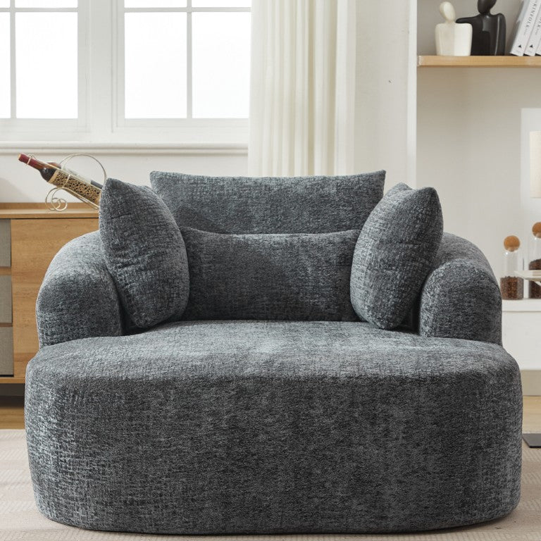 English Elm Oversized Corduroy Chaise Lounge with Pillows Deep Seat Sleeper for Bedroom Apartment W2915P305709