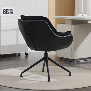 English Elm Modern Faux Leather Executive Chair Ergonomic High Back with Lumbar Support Black W2915P461218