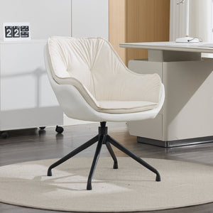 English Elm Modern Faux Leather Executive Chair Ergonomic High Back with Lumbar Support Beige W2915P461220