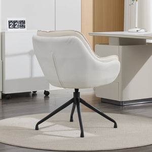 English Elm Modern Faux Leather Executive Chair Ergonomic High Back with Lumbar Support Beige W2915P461220