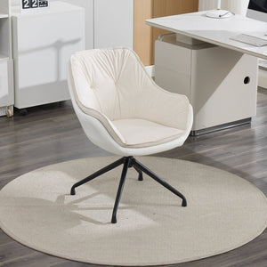 English Elm Modern Faux Leather Executive Chair Ergonomic High Back with Lumbar Support Beige W2915P461220
