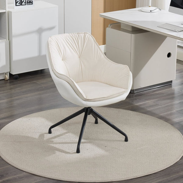 English Elm Modern Faux Leather Executive Chair Ergonomic High Back with Lumbar Support Beige W2915P461220