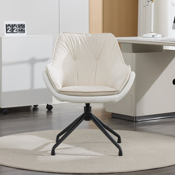 English Elm Modern Faux Leather Executive Chair Ergonomic High Back with Lumbar Support Beige W2915P461220