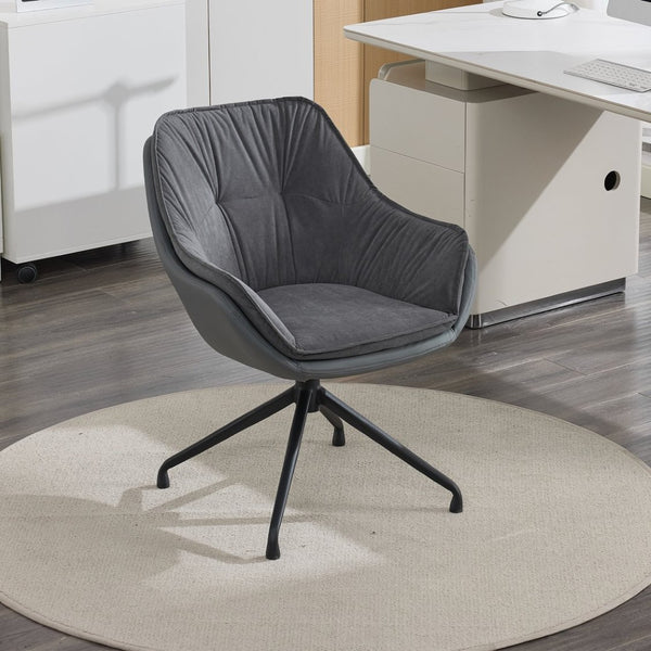 English Elm Modern Faux Leather Executive Chair Ergonomic High Back with Lumbar Support Grey W2915P461221