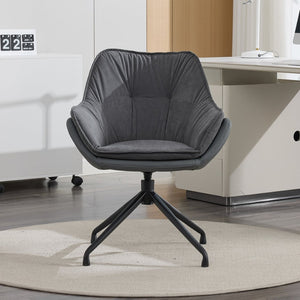 English Elm Modern Faux Leather Executive Chair Ergonomic High Back with Lumbar Support Grey W2915P461221