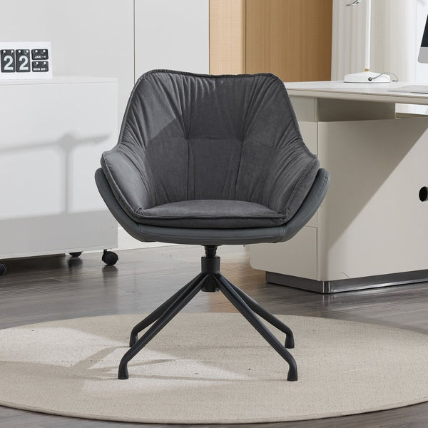 English Elm Modern Faux Leather Executive Chair Ergonomic High Back with Lumbar Support Grey W2915P461221