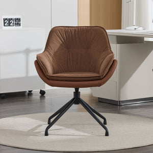 English Elm Modern Faux Leather Executive Chair Ergonomic High Back with Lumbar Support Brown W2915P461222
