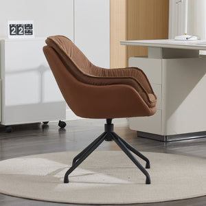 English Elm Modern Faux Leather Executive Chair Ergonomic High Back with Lumbar Support Brown W2915P461222