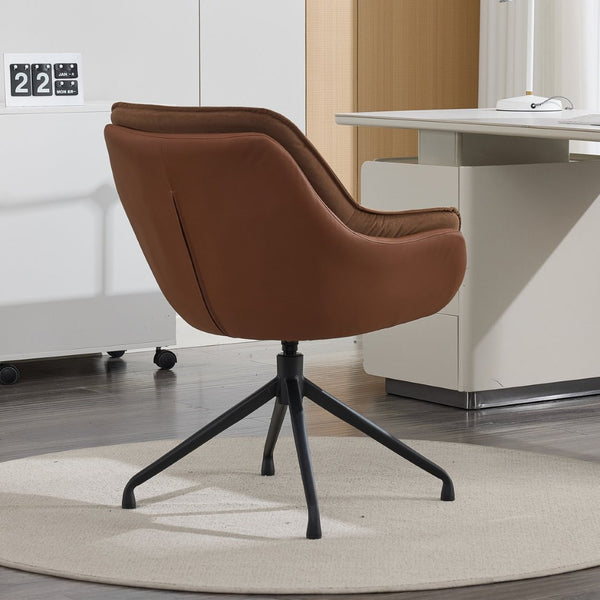 English Elm Modern Faux Leather Executive Chair Ergonomic High Back with Lumbar Support Brown W2915P461222