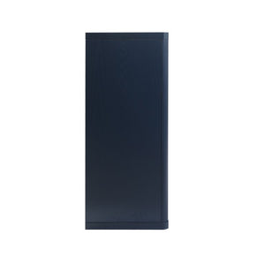 English Elm 63 Inch Fluted Console Table with 3 Drawers Open Shelf for Entryway or Living Room Navy Blue W2917P542483