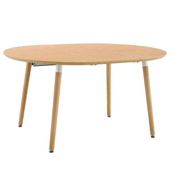 English Elm 3-in-1 Expandable Round Oval Dining Table Hardwood Legs Wood Grain Veneer Seats 8 W2920P420922