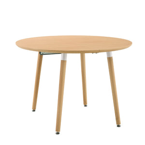 English Elm 3-in-1 Expandable Round Oval Dining Table Hardwood Legs Wood Grain Veneer Seats 8 W2920P420922