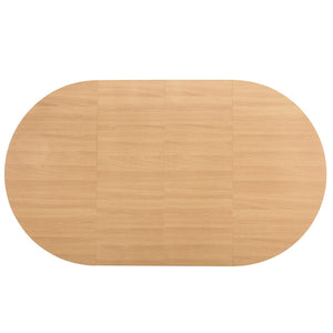 English Elm 3-in-1 Expandable Round Oval Dining Table Hardwood Legs Wood Grain Veneer Seats 8 W2920P420922