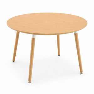 English Elm 3-in-1 Expandable Round Oval Dining Table Hardwood Legs Wood Grain Veneer Seats 8 W2920P420922