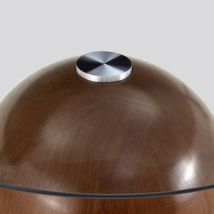 English Elm Nesting Coffee Tables Set of 2 Round Tempered Glass Tops Walnut Steel Base Modern W2920P438804