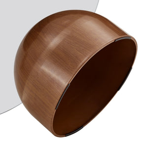 English Elm Nesting Coffee Tables Set of 2 Round Tempered Glass Tops Walnut Steel Base Modern W2920P438804