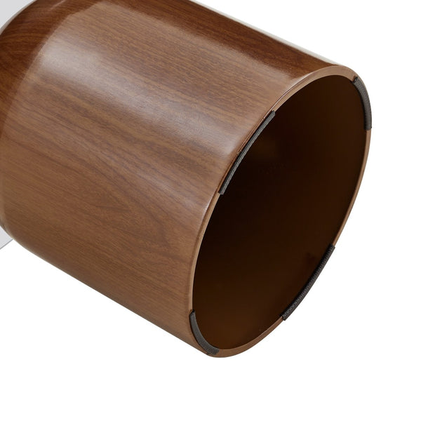 English Elm Nesting Coffee Tables Set of 2 Round Tempered Glass Tops Walnut Steel Base Modern W2920P438804