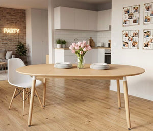 English Elm 3-In-1 Extendable Round Oval Dining Table Seats up to 8 with Silent Rail System W2920P477793