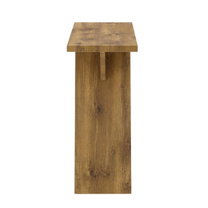English Elm Console Table Slim V-base Entryway Piece with Wood Grain Finish for Modern Hallway Decor W2920P494444