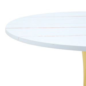 English Elm Round Tulip Pedestal Dining Table Mid Century Modern Bistro for Small Kitchens and Cafes W2920P495954