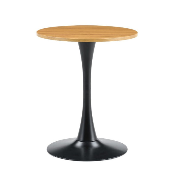 English Elm Round Tulip Pedestal Dining Table Mid Century Modern Bistro Style for Small Spaces W2920P495956