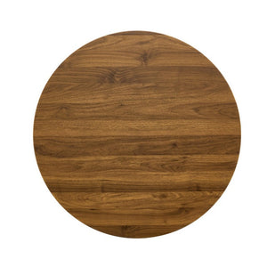 English Elm Round Tulip Bistro Dining Table Mid Century Pedestal Base for Compact Kitchen Spaces 31.5 inches Walnut W2920P518713