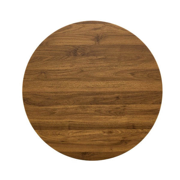 English Elm Round Tulip Bistro Dining Table Mid Century Pedestal Base for Compact Kitchen Spaces 31.5 inches Walnut W2920P518713