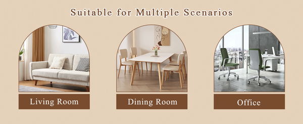 English Elm 63 Inch Rectangular Tempered Glass Dining Table with Brushed Gold Stainless Steel Legs W2920S00036