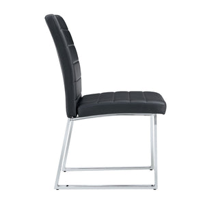 English Elm 6-Pack PU Leather Dining Chairs with Iron Frame Thick Cushioned Seating for Home Office W2920S00069