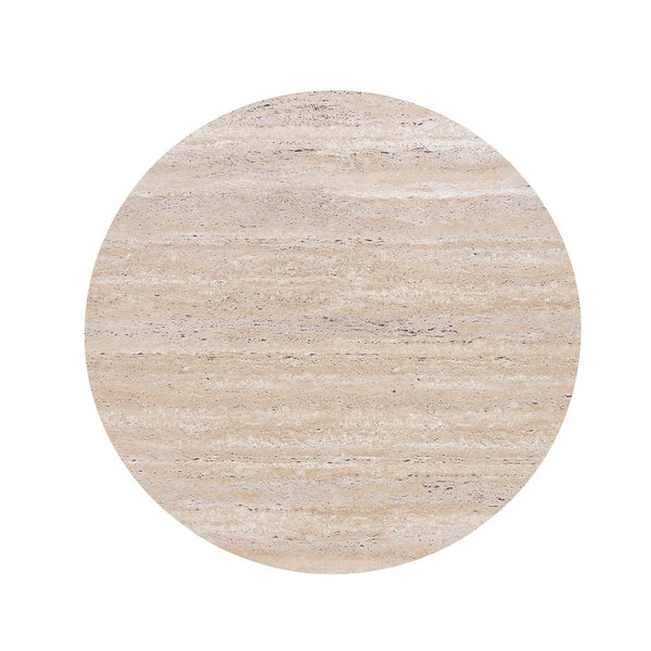 English Elm 2-piece Nesting Round Coffee Table Set Walnut Top Sculptural Steel Base Living Room White W2920S00183