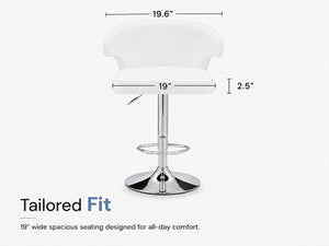English Elm Modern Glass Top Pub Table Set Swivel Faux Leather Barstools Chrome Kitchen Bistro W2920S00190