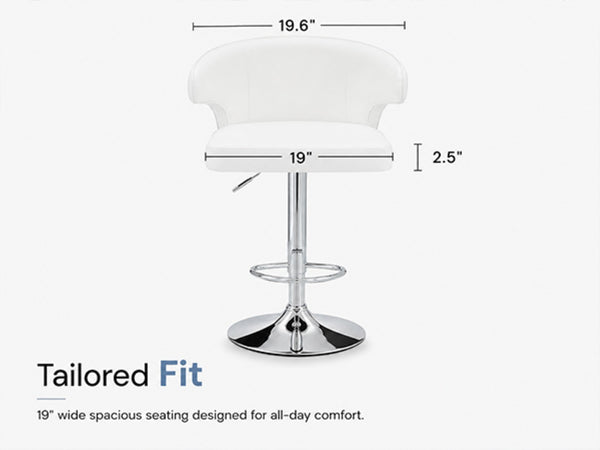 English Elm Modern Glass Top Pub Table Set Swivel Faux Leather Barstools Chrome Kitchen Bistro W2920S00190