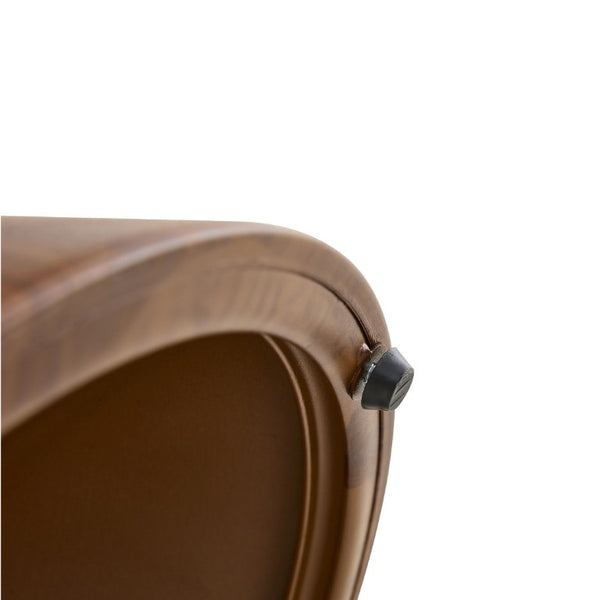 English Elm Nesting Round Coffee Tables with Cat Cave Base Walnut Melamine Top Steel Legs W2920S00228