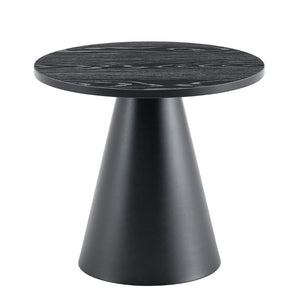 English Elm Round Nesting Coffee Tables Walnut Grain Top Steel Cone Base Mid-Century Living Room Set Black W2920S00231