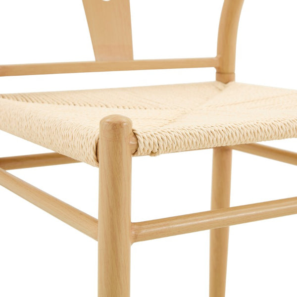 English Elm Table and Chair Set 42 Inch Round Rock Slab Top with Four Wishbone Iron Dining Chairs W2920S00256