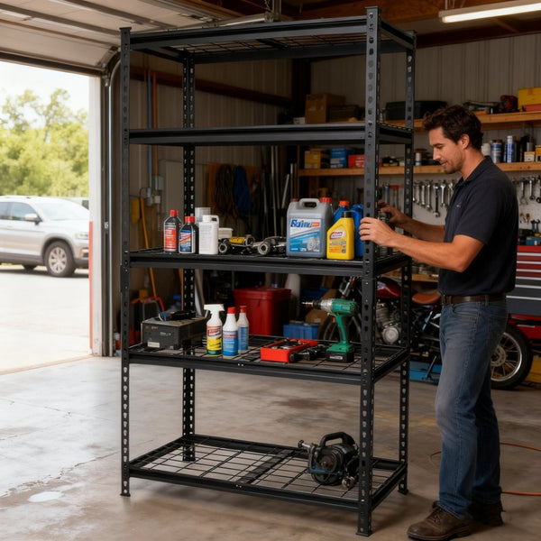 English Elm 5-tier Steel Garage Shelving Unit Boltless Setup 2250 Lb Capacity Adjustable Shed Storage W2932P373586