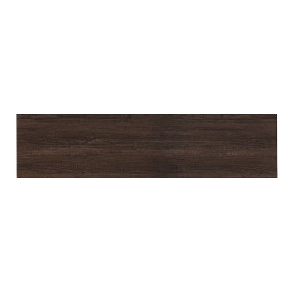 English Elm 64-inch Media Console Low Profile Mdf Tv Stand with Magnetic Doors for Living Room Walnut W2972P514562