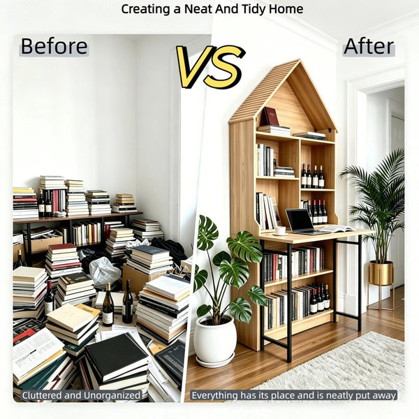 English Elm Folding Wall Mounted Convertible Desk Bookshelf with Hidden Work Surface for Small Spaces W2977P499563
