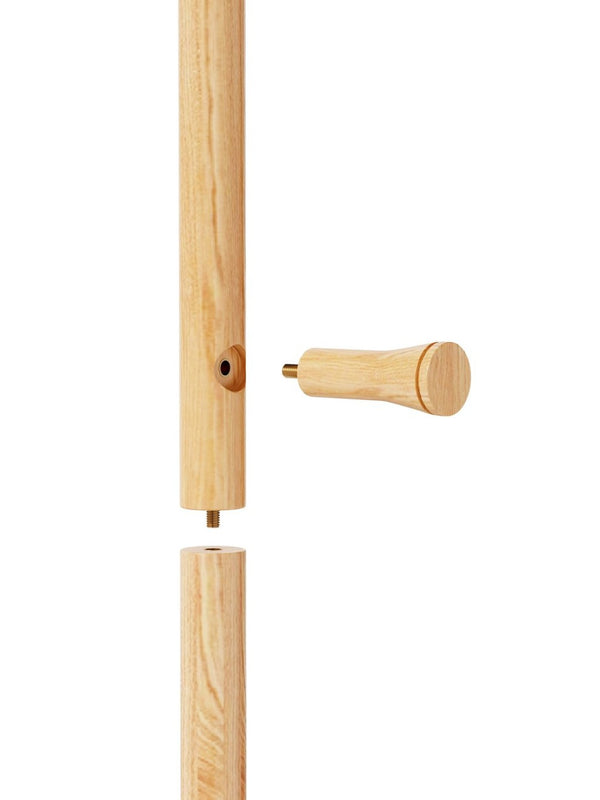 English Elm Coat Rack Freestanding Solid Wood Natural Grain Entryway Organizer for Bedroom Living Room W2987P412415