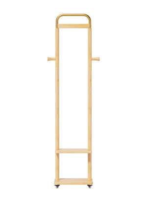 English Elm Coat Rack Freestanding Solid Wood Natural Grain Entryway Organizer for Bedroom Living Room W2987P412415