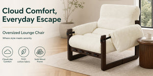 English Elm Chenille Upholstered Accent Chair with Rolled Arms Wooden Frame for Reading Nook or Living Room Beige W2989P400343