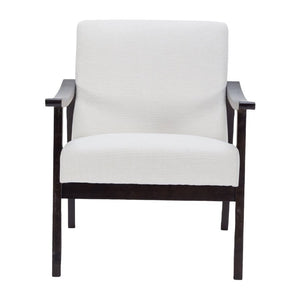 English Elm Medieval-Inspired Wingback Accent Chair Tall Backrest Solid Wood Legs Reading Lounge W2989P506961