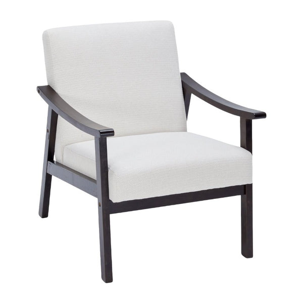 English Elm Medieval-Inspired Wingback Accent Chair Tall Backrest Solid Wood Legs Reading Lounge W2989P506961