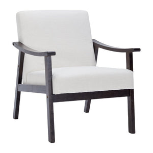 English Elm Medieval-Inspired Wingback Accent Chair Tall Backrest Solid Wood Legs Reading Lounge W2989P506961