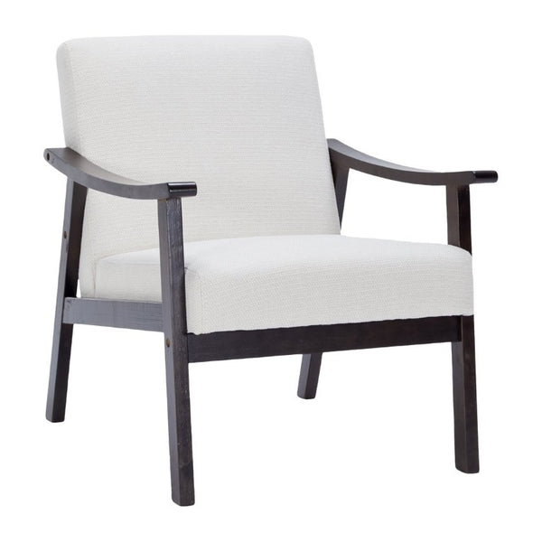 English Elm Medieval-Inspired Wingback Accent Chair Tall Backrest Solid Wood Legs Reading Lounge W2989P506961