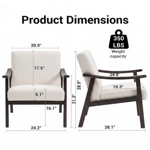 English Elm Medieval-Inspired Wingback Accent Chair Tall Backrest Solid Wood Legs Reading Lounge W2989P506961