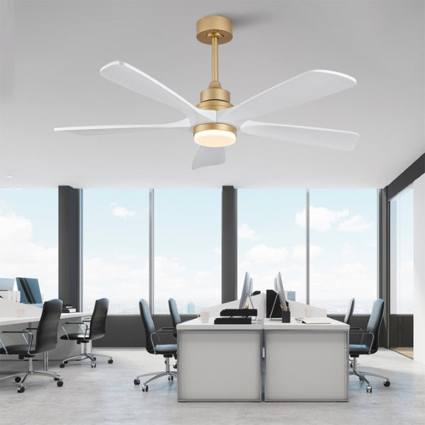 English Elm Hot 52 Inch Sycamore Blade Ceiling Fan Dimmable LED Remote Bedroom Living Room W2991P334794