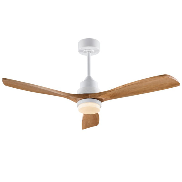 English Elm Hot 52 Inch Sycamore Wood Blade Ceiling Fan DC Motor Dimmable LED Living Room W2991P334799